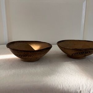 Late 19th century folk pottery Bowls